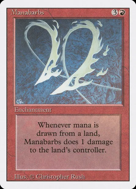 Manabarbs, Magic card 3ED 165 — Revised Edition set