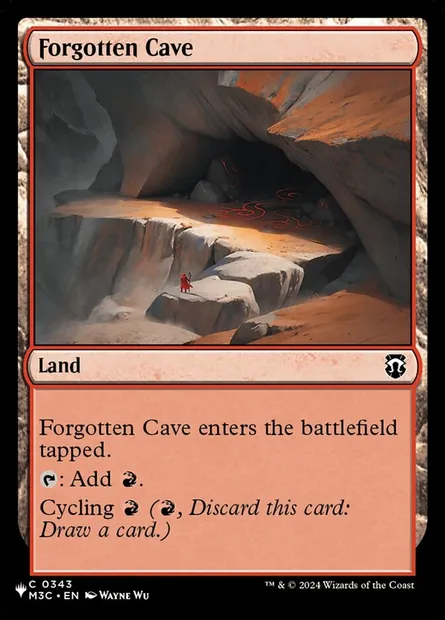 Caverne oubliée, carte Magic PLST M3C-343 — extension The List