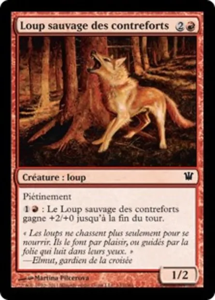 Loup sauvage des contreforts, carte Magic ISD 142 — extension Innistrad