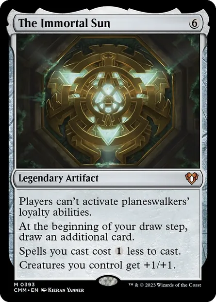 The Immortal Sun, Magic card CMM 393 — Commander Masters set