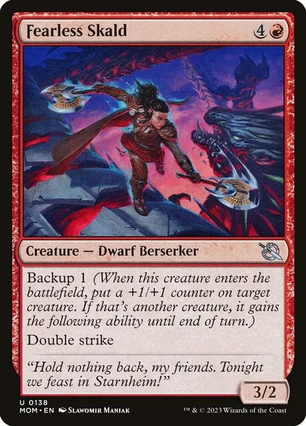 Fearless Skald, Magic card MOM 138 — March of the Machine set