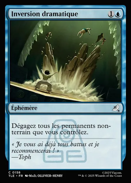 Inversion dramatique, carte Magic TLE 158 — extension Avatar: The Last Airbender Eternal
