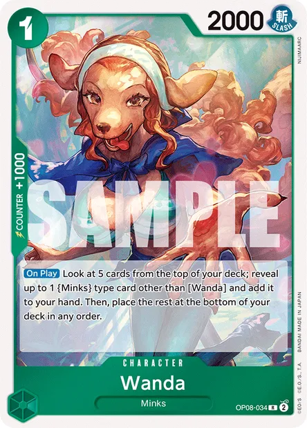 Wanda, One Piece card OP08-034 — TWO LEGENDS set