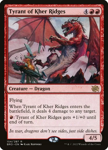 Tyran des Hauts de Kher, carte Magic PBRO 154p — extension The Brothers' War Promos