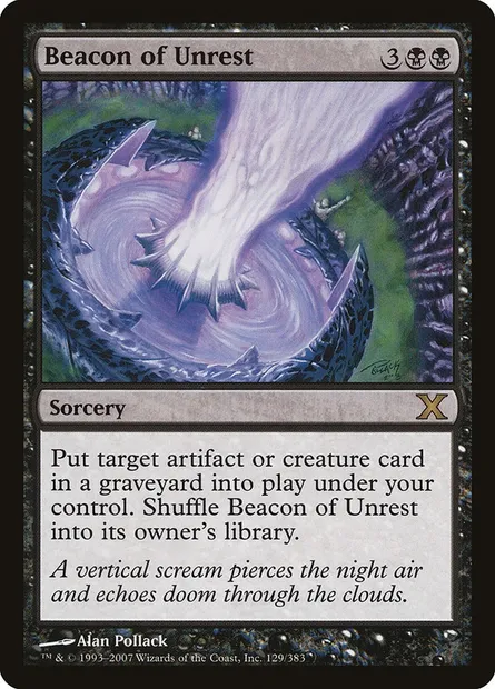Beacon of Unrest, Magic card 10E 129 — Tenth Edition set