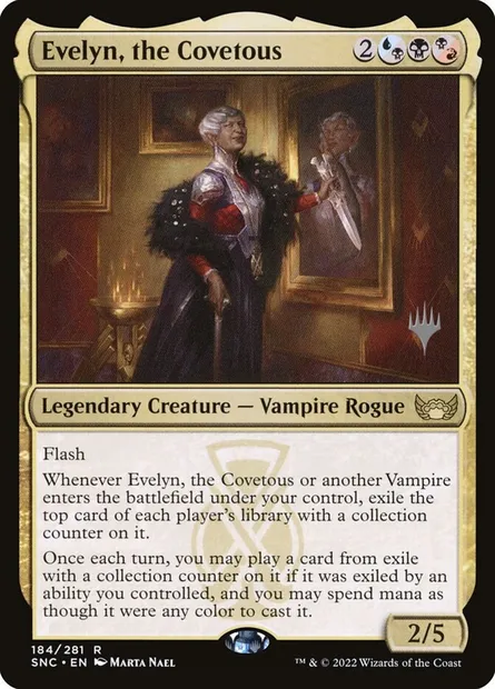 Evelyn, the Covetous, Magic card PSNC 184p — Streets of New Capenna Promos set