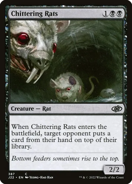 Chittering Rats, Magic card J22 387 — Jumpstart 2022 set