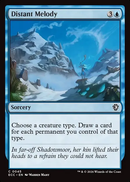 Distant Melody, Magic card ECC 45 — Lorwyn Eclipsed Commander set