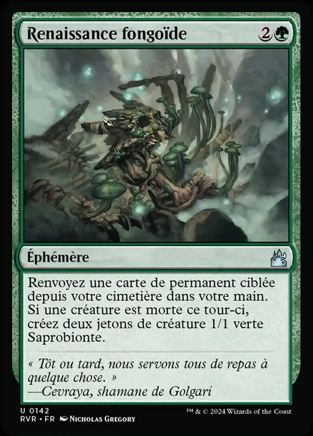 Renaissance fongoïde, carte Magic RVR 142 — extension Ravnica Remastered