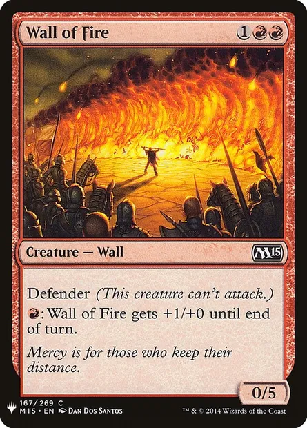 Wall of Fire, Magic card PLST M15-167 — The List set