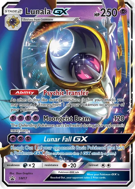 Lunala GX, Pokémon card SM 17 — SM Black Star Promos set