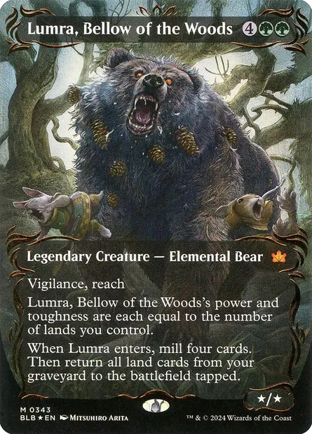 Lumra, Bellow of the Woods, Magic card BLB 343 — Bloomburrow set