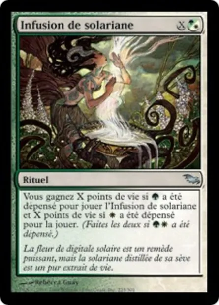 Infusion de solariane, carte Magic SHM 225 — extension Sombrelande