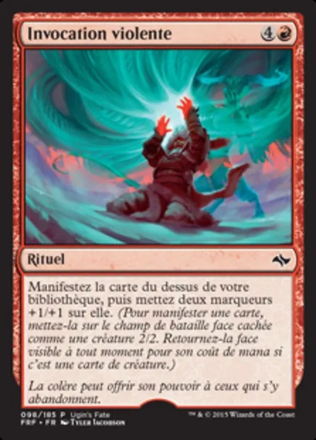 Invocation violente, carte Magic UGIN 98 — extension Ugin's Fate