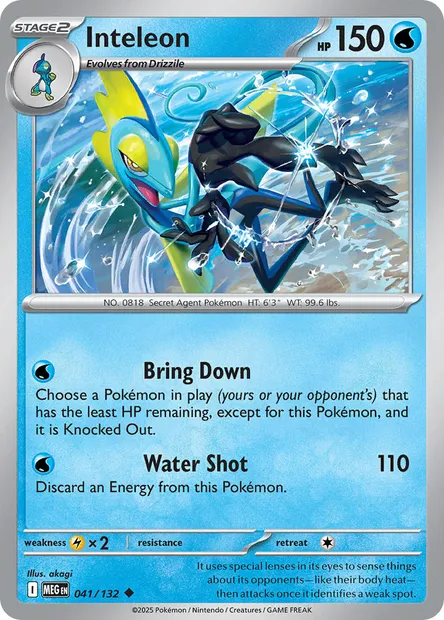 Inteleon, Pokémon card MEG 041 — Mega Evolution set