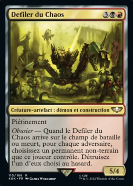 Defiler du Chaos, carte Magic 40K 110 — extension Warhammer 40,000 Commander