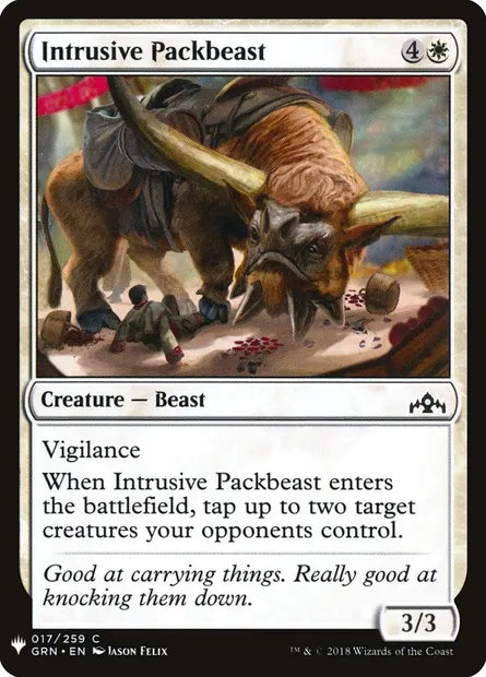 Intrusive Packbeast, Magic card PLST GRN-17 — The List set
