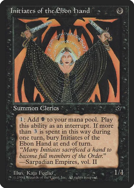Adeptes de la main d'Ebên, carte Magic FEM 39c — extension Fallen Empires