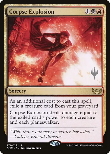 Corpse Explosion, Magic card PSNC 179p — Streets of New Capenna Promos set