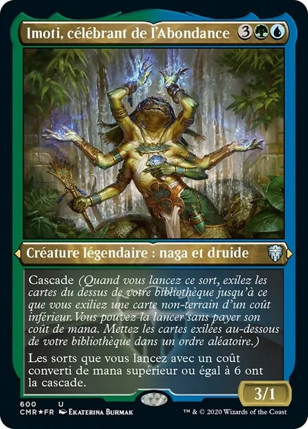 Imoti, célébrant de l'Abondance, carte Magic CMR 600 — extension Commander Legends