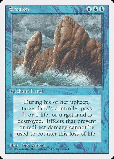 Erosion, carte Magic 4ED 70 — extension Quatrième Edition