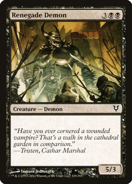 Renegade Demon, Magic card AVR 118 — Avacyn Restored set