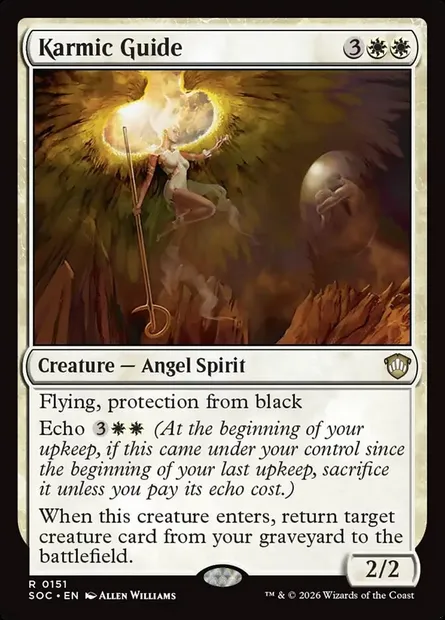 Karmic Guide, Magic card SOC 151 — Secrets of Strixhaven Commander set