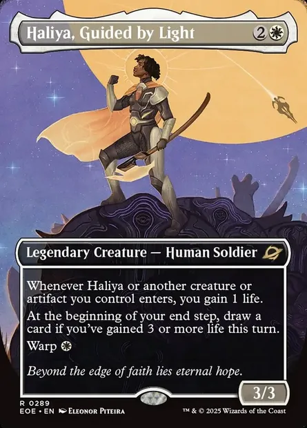 Haliya, Guided by Light, Magic card EOE 289 — Edge of Eternities set