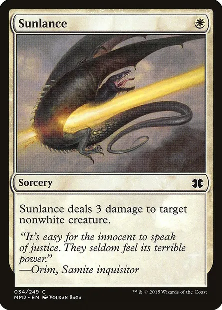 Sunlance, Magic card MM2 34 — Modern Masters 2015 set