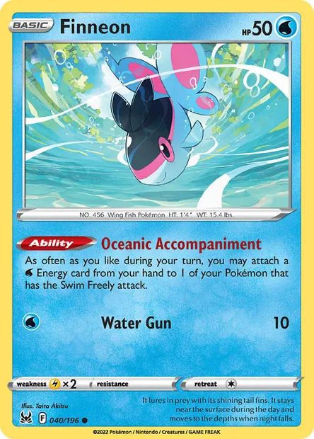 Finneon, Pokémon card LOR 040 — Lost Origin set