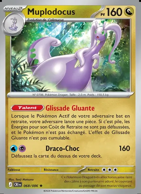 Muplodocus, carte Pokémon CRI 068 — extension Chaos Ascendant