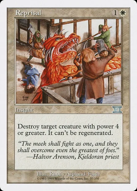 Représailles, carte Magic 6ED 37 — extension Classic Sixth Edition