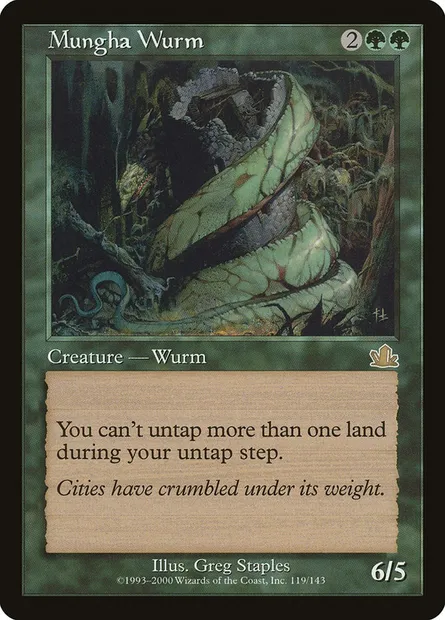 Mungha Wurm, Magic card PCY 119 — Prophecy set