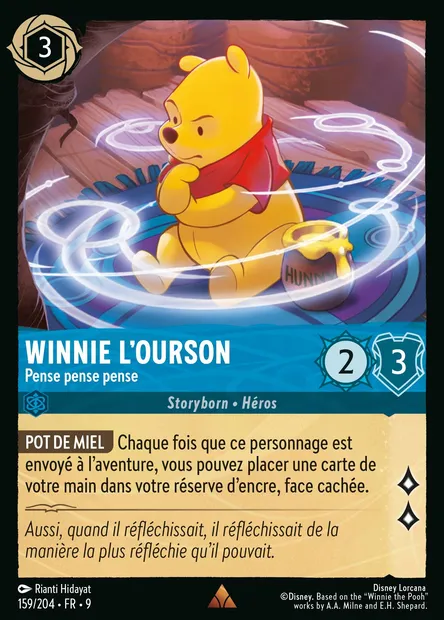 Winnie l'ourson - Pense pense pense, carte Disney Lorcana CH9-159 — extension Fabuleux