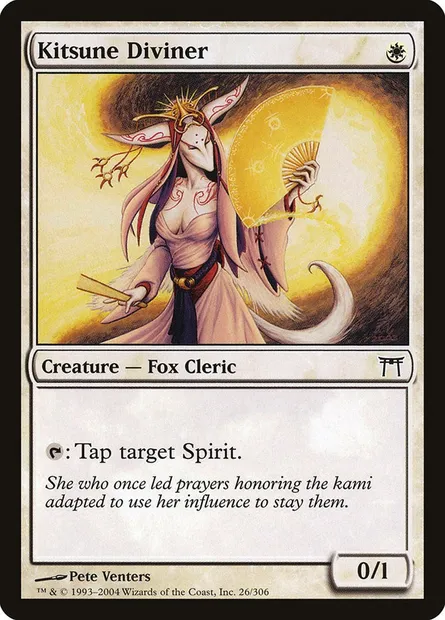 Devineresse kitsune, carte Magic CHK 26 — extension Guerriers de Kamigawa