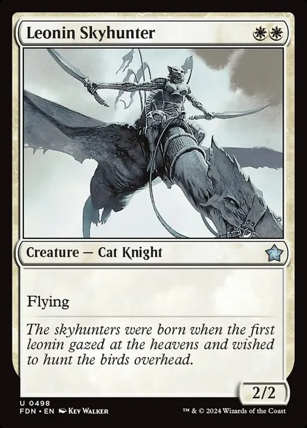 Leonin Skyhunter, Magic card FDN 498 — Foundations set