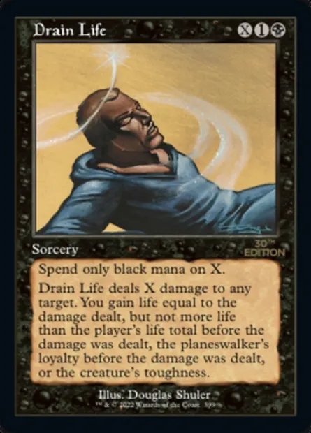 Drain Life, Magic card 30A 399 — 30th Anniversary Edition set