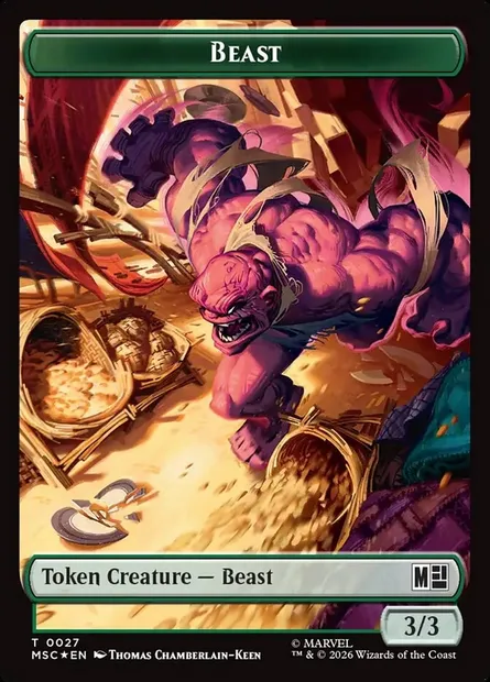 Beast, Magic card TMSC 27 — Marvel Super Heroes Commander Tokens set