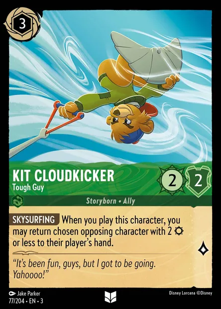 Kit Cloudkicker - Tough Guy, Disney Lorcana card CH3-077 — Into the Inklands set