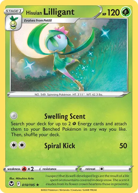 Hisuian Lilligant, Pokémon card SIT 010 — Silver Tempest set