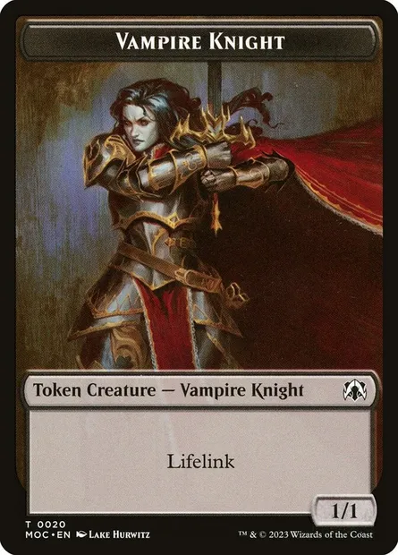 Vampire Knight, carte Magic TMOC 20 — extension March of the Machine Commander Tokens