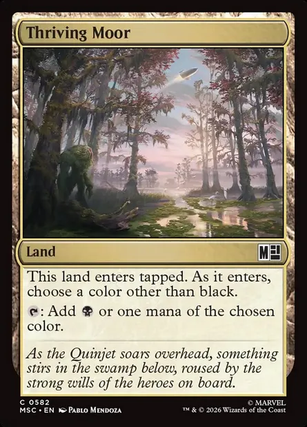 Thriving Moor, Magic card MSC 582 — Marvel Super Heroes Commander set