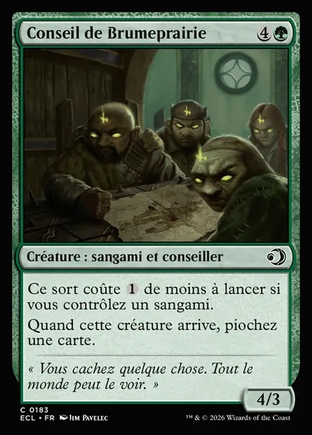 Conseil de Brumeprairie, carte Magic ECL 183 — extension Lorwyn Eclipsed