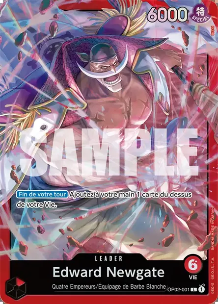 Edward Newgate, carte One Piece OP02-001 — extension PARAMOUNT WAR