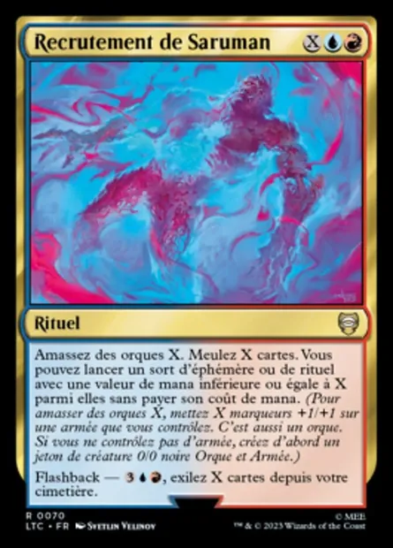 Recrutement de Saruman, carte Magic LTC 70 — extension Tales of Middle-earth Commander