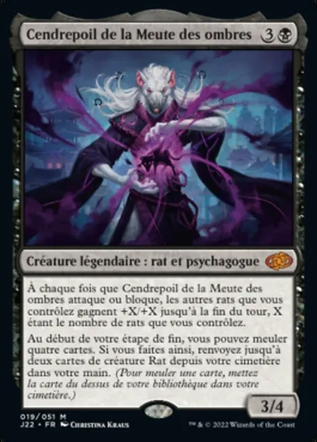 Cendrepoil de la Meute des ombres, carte Magic J22 19 — extension Jumpstart 2022