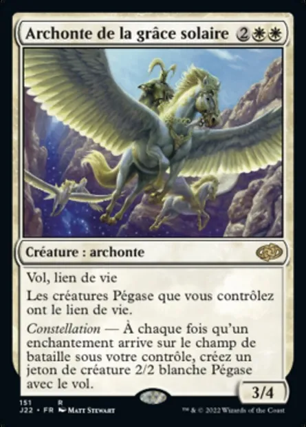 Archonte de la grâce solaire, carte Magic J22 151 — extension Jumpstart 2022