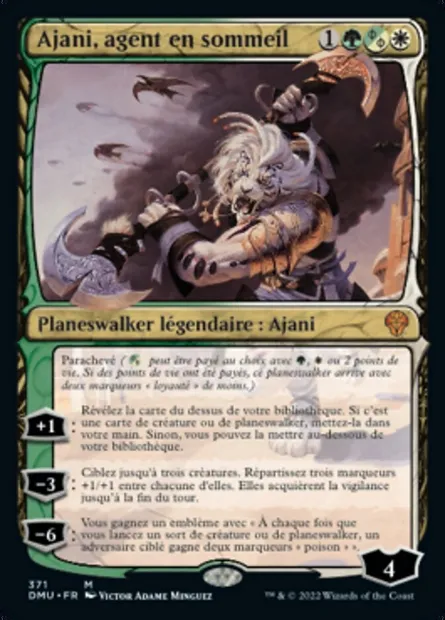 Ajani, Sleeper Agent, carte Magic DMU 371 — extension Dominaria Uni