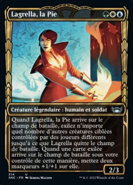 Lagrella, la Pie, carte Magic SNC 314 — extension Les rues de la Nouvelle-Capenna