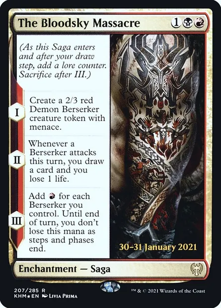 The Bloodsky Massacre, Magic card PKHM 207s — Kaldheim Promos set